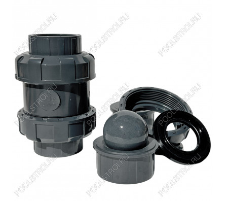 Обратный клапан шаровый d63 уплотнение EPDM AQUAVIVA, Россия