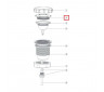 Прижимная гайка лампы для прожектора Aquaviva LED/UL-P50 Lights